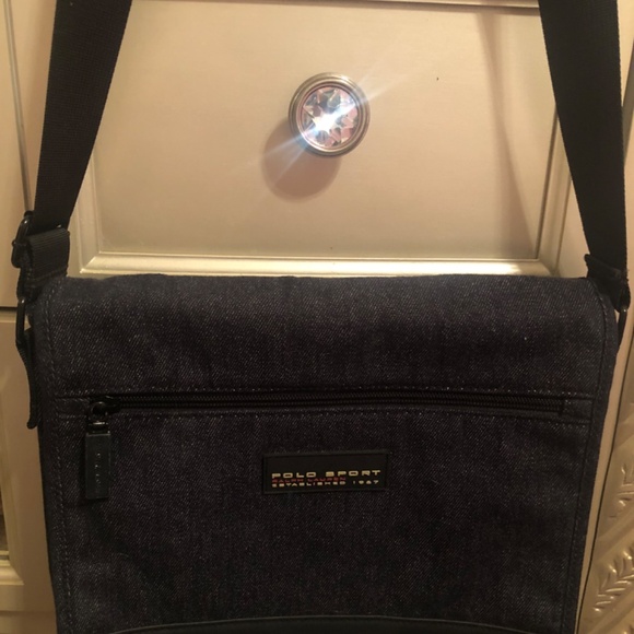 Holiday Sale price drop Like New Denim Polo Sport flap crossbody bag - Picture 2 of 4